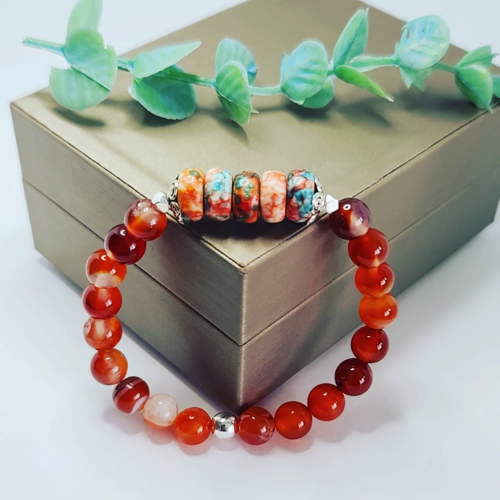 Carnelian Imperial Jasper bracelet